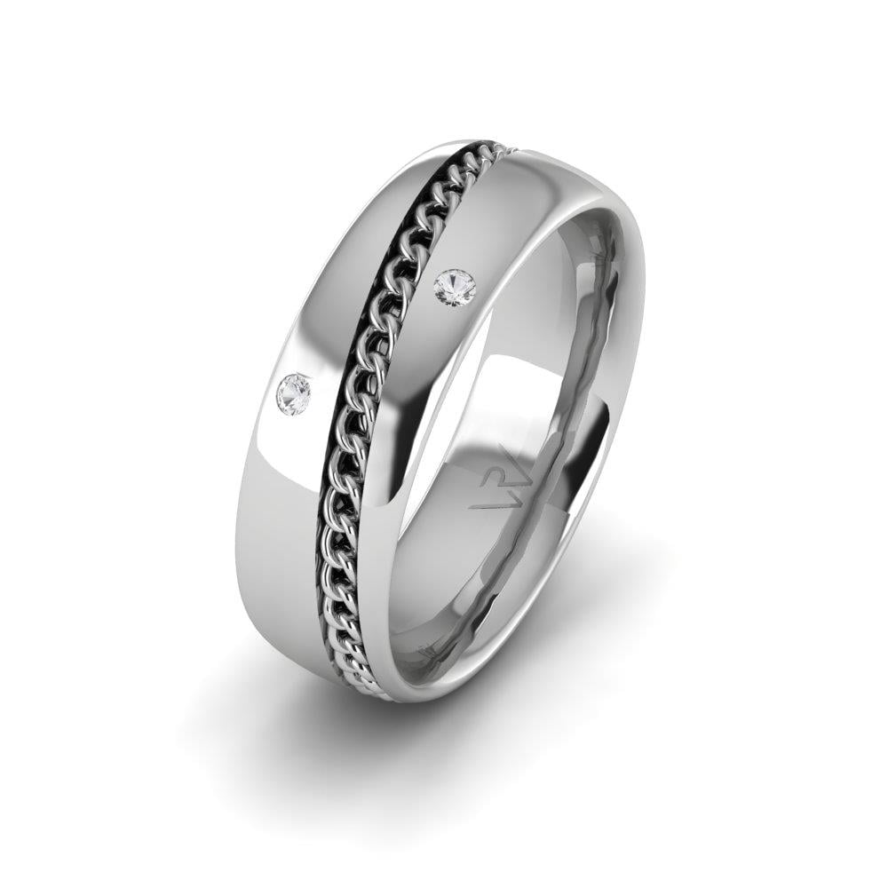 Silberne Eheringe für Damen UnityEssence Crystal von Dalloz