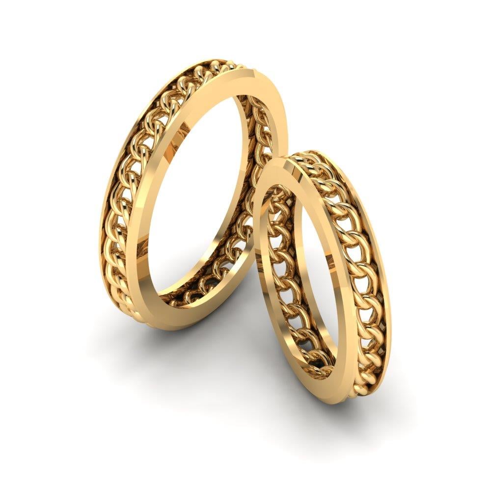 Moderne Eheringe aus Gelbgold von Affectionflare 