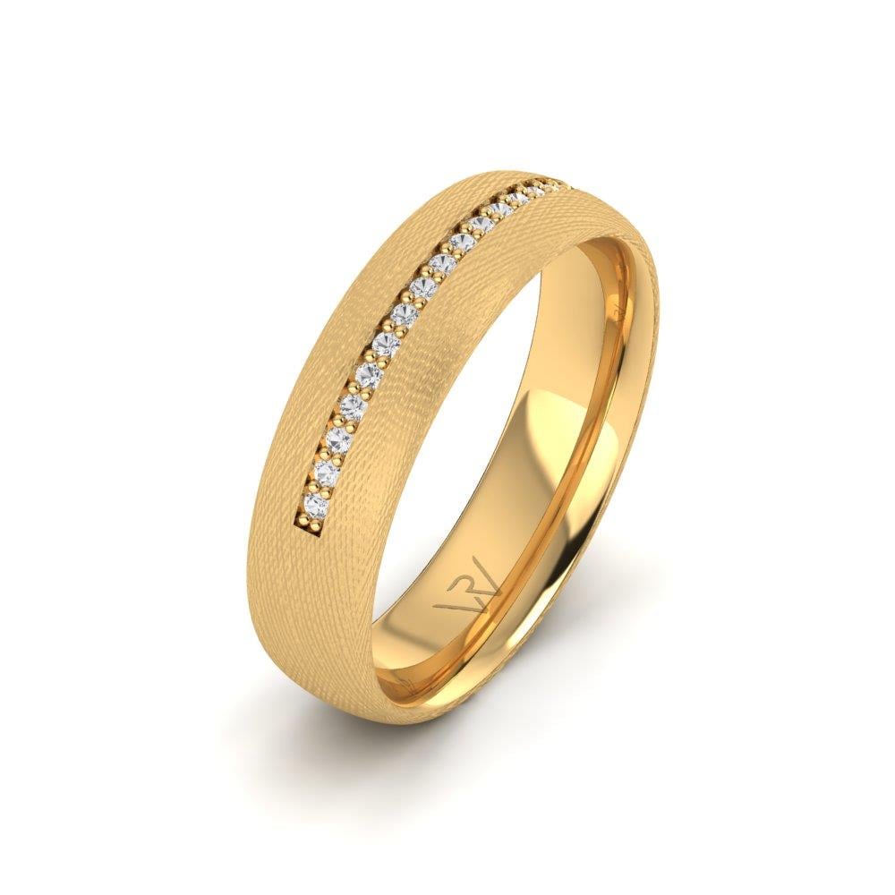 Eheringe mit Steinen für Damen Affinara Gelbgold 