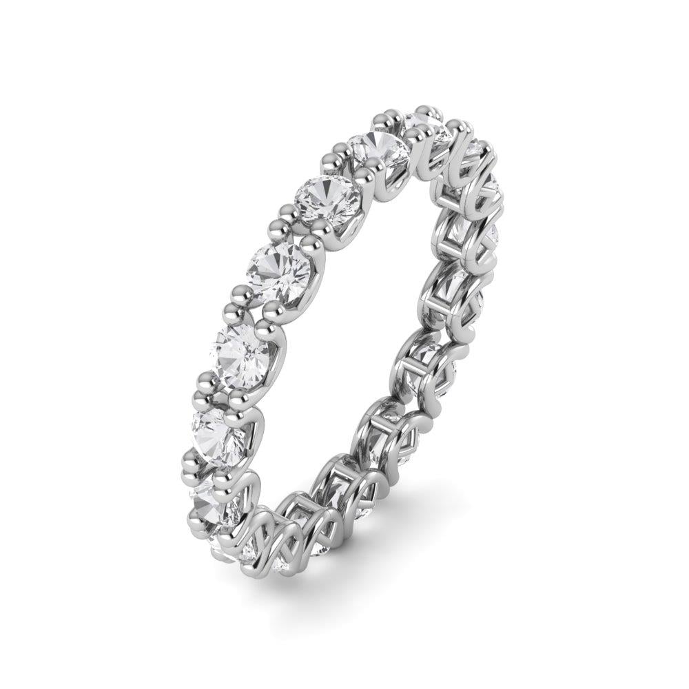Trauringe mit Steinen für Damen Love White Gold Dalloz Crystal