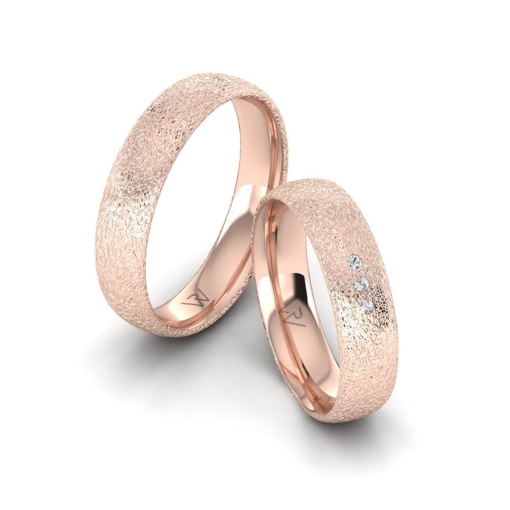 Eheringe mit Steinen Blissify Roségold Dalloz-Kristall