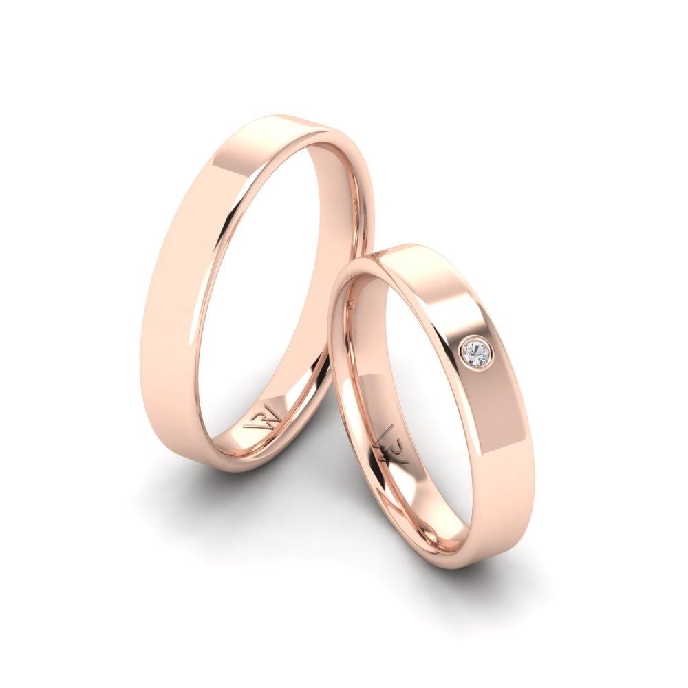 Eheringe mit Steinen BlissLoop Roségold Dalloz-Kristall