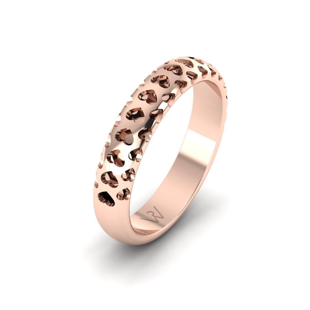Moderne Eheringe für Damen Bonheur Roségold 
