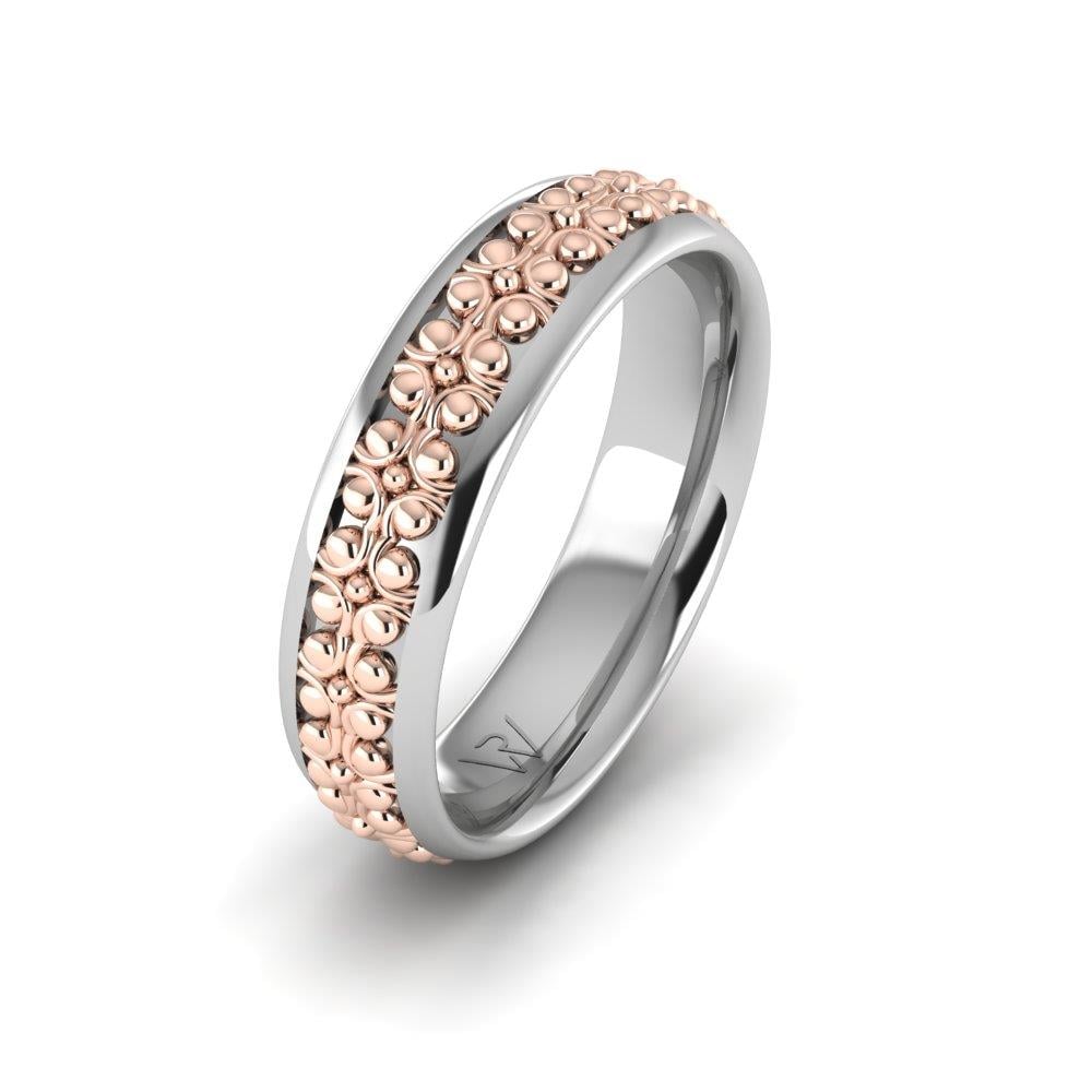 Moderne Eheringe für Damen CherishLoom Weiß- und Roségold 