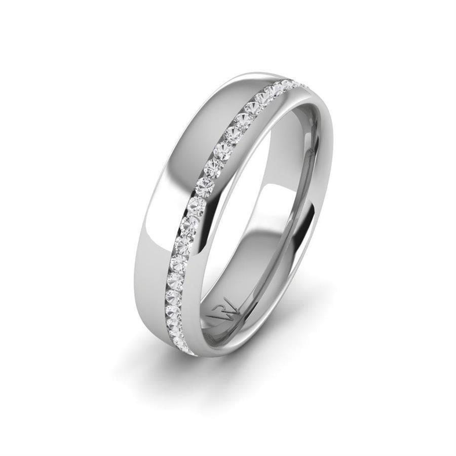 CommitmentLink Damen-Eheringe aus Platin mit Swarovski-Kristall