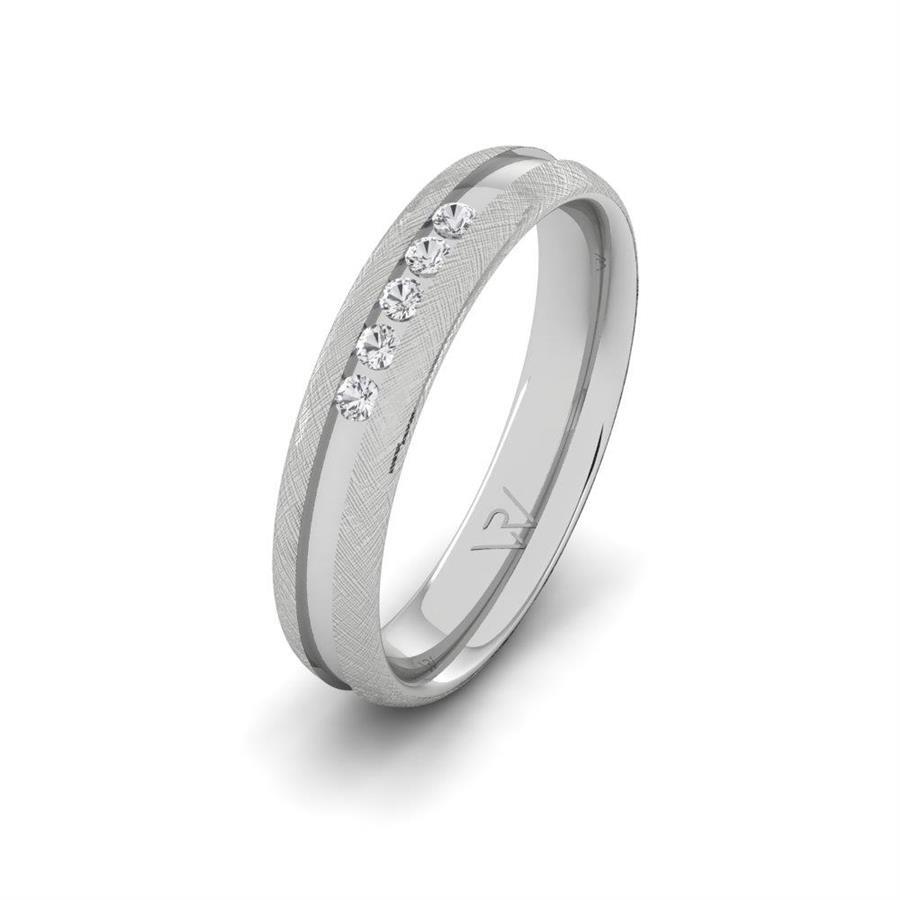 Damen-Eheringe aus Platin-Infiniteshine-Kristall von Swarovski