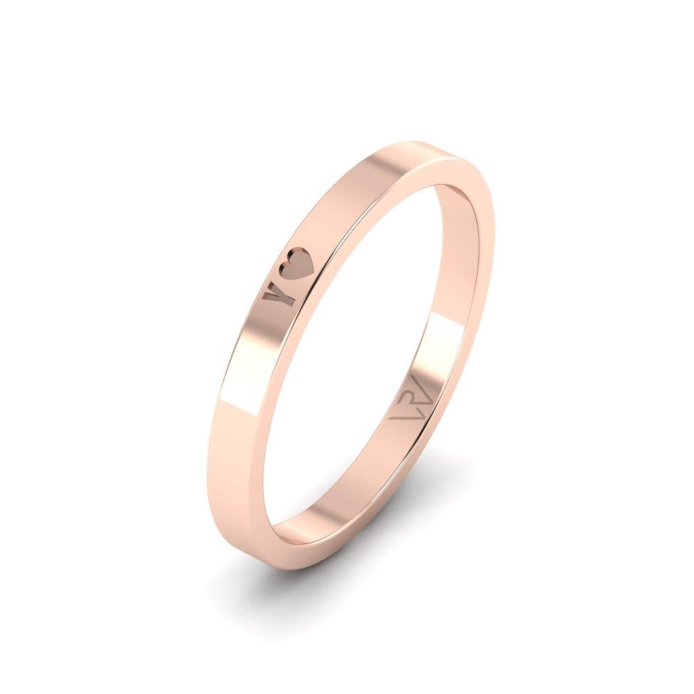 Klassische Herren-Eheringe Delight Flora Roségold 