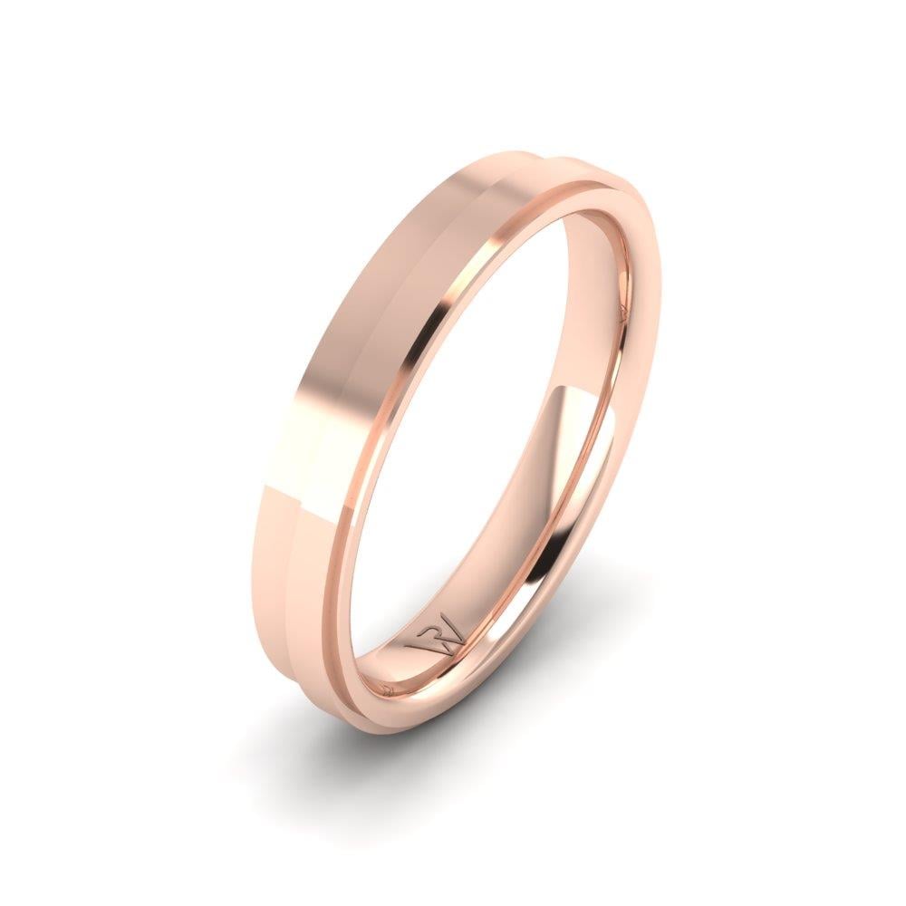 Klassische Eheringe für Männer Devotedream Roségold 