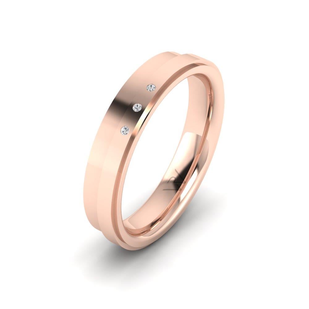 Damen-Eheringe mit Steinen Devotedream Roségold Dalloz-Kristall