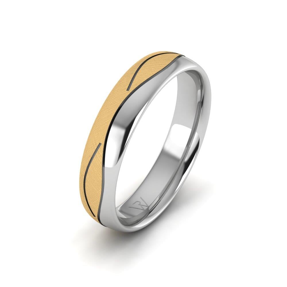 Moderne Eheringe für Herren Devotio aus Weiß- und Gelbgold 