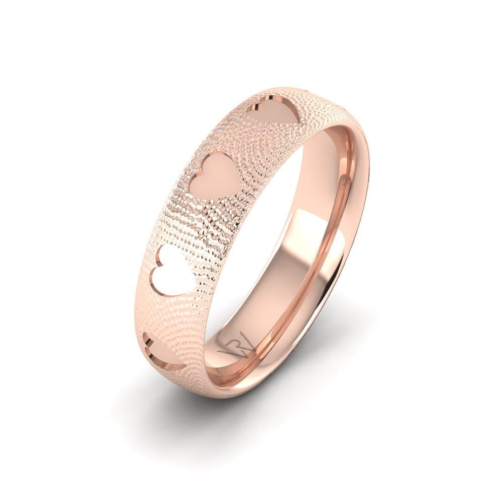Moderne Eheringe für Damen DevotionGlisten Roségold 