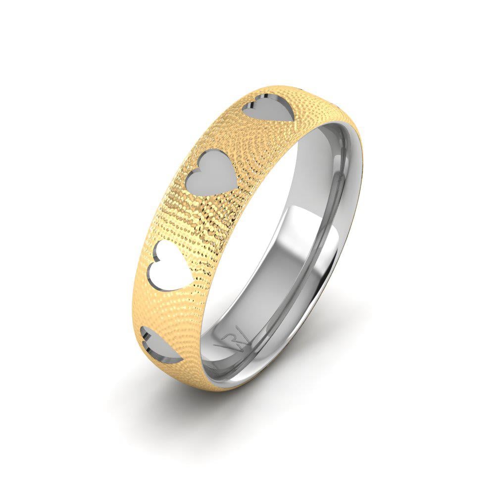 Moderne Eheringe für Damen DevotionGlisten Gelb- und Weißgold 