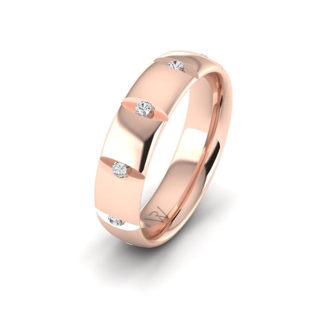Damen-Eheringe mit Steinen DevotionShine Roségold Dalloz-Kristall
