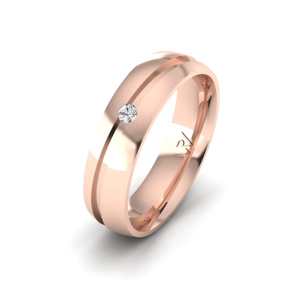 Eheringe mit Steinen für Damen DreamPromise Roségold Dalloz-Kristall