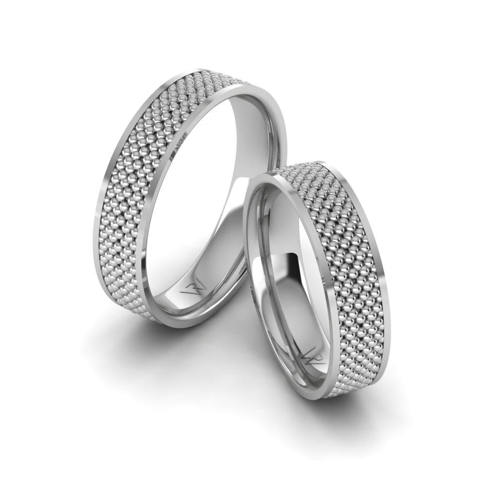 Eleganta Paar silberne Eheringe  