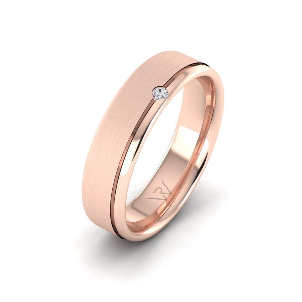 Damen-Eheringe mit Steinen Enchantla Roségold Dalloz-Kristall