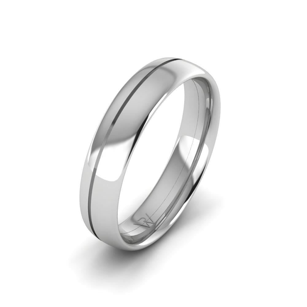 Klassische Herren-Eheringe EternalTwist Weißgold 