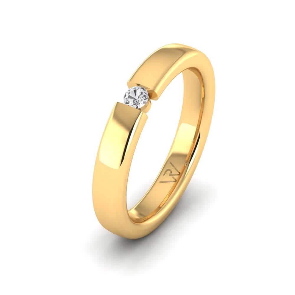 Damen-Eheringe mit Steinen EternalWish Gelbgold Dalloz-Kristall