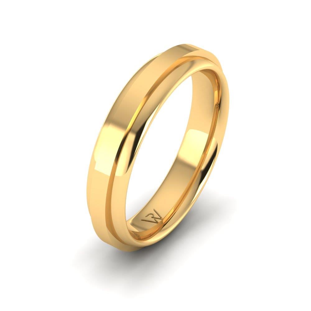 Moderne Eheringe für Männer EterniGem Gelbgold 