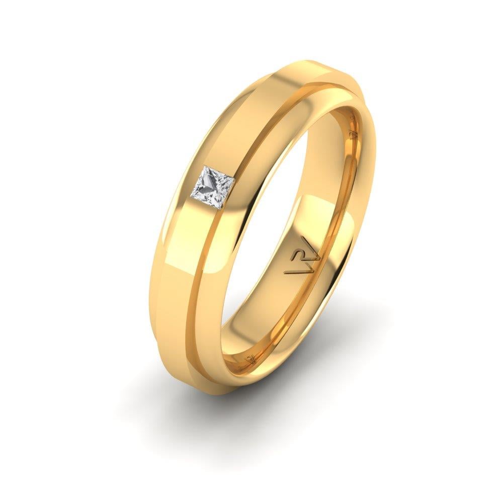 Eheringe mit Steinen für Damen EterniGem Gelbgold Dalloz-Kristall