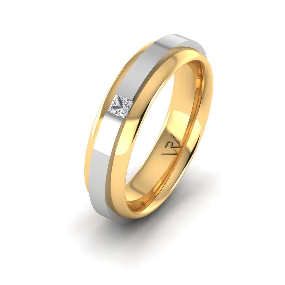 Eheringe mit Steinen für Damen EterniGem Gelbgold und weißer Dalloz-Kristall