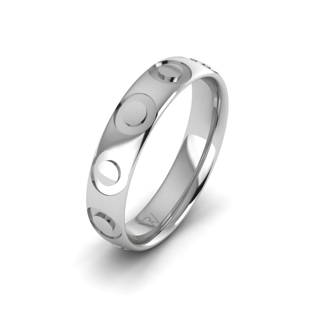 Moderne Eheringe für Herren EternityLustre Weißgold 