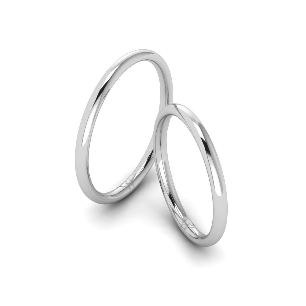 Flammenpaar, silberne Eheringe  