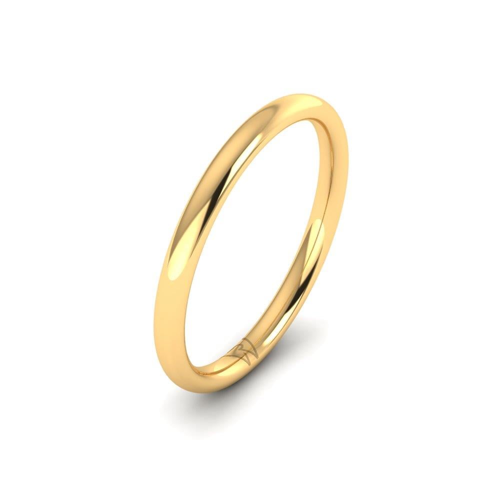 Klassische Eheringe für Damen in Flammengelbgold 