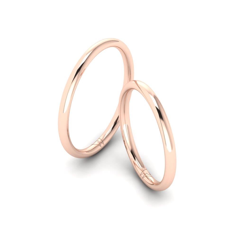 Klassische Flammen-Eheringe aus Roségold 