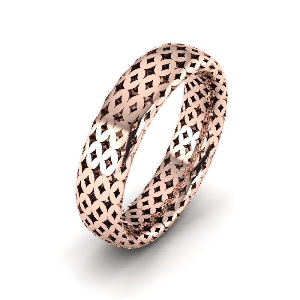 Moderne Eheringe für Herren Gardenjoy Roségold 
