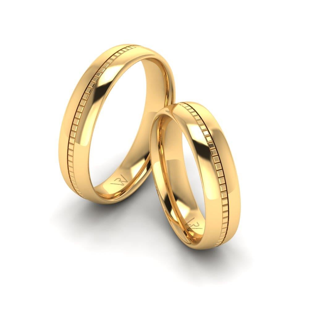 Klassische Eheringe aus Harmonia-Gelbgold 
