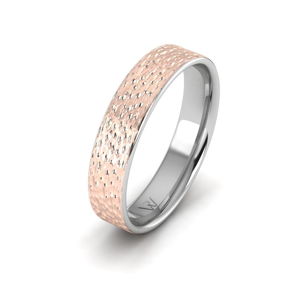 Klassische Herren-Eheringe Harmonyhalo Weiß- und Roségold 