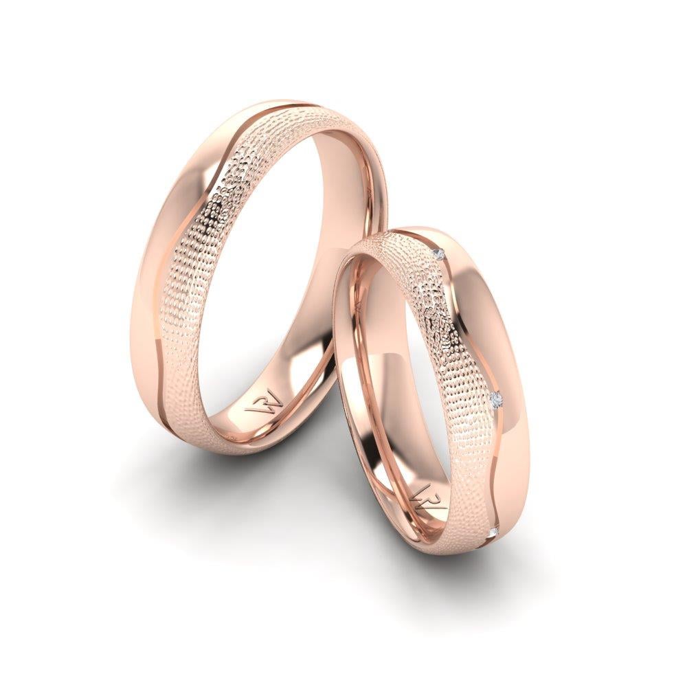 Eheringe mit Steinen HarmonyShimmer Roségold Dalloz-Kristall