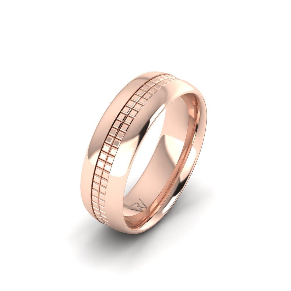 Klassische Herren-Eheringe Heartlink Roségold 