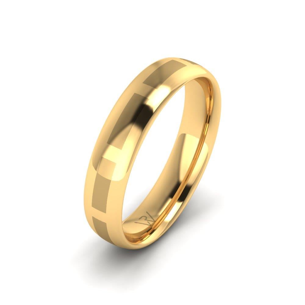 Klassische Herren-Eheringe InfiniteBliss Gelbgold 