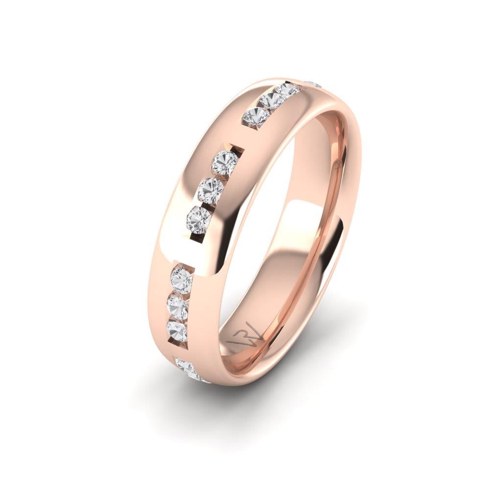 Eheringe mit Steinen für Frauen InfiniteBliss Roségold Dalloz-Kristall