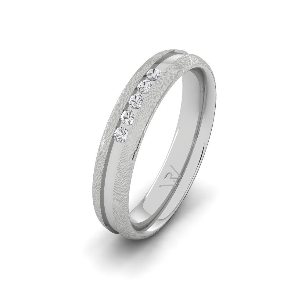 Silberne Eheringe für Damen Infiniteshine Crystal von Dalloz