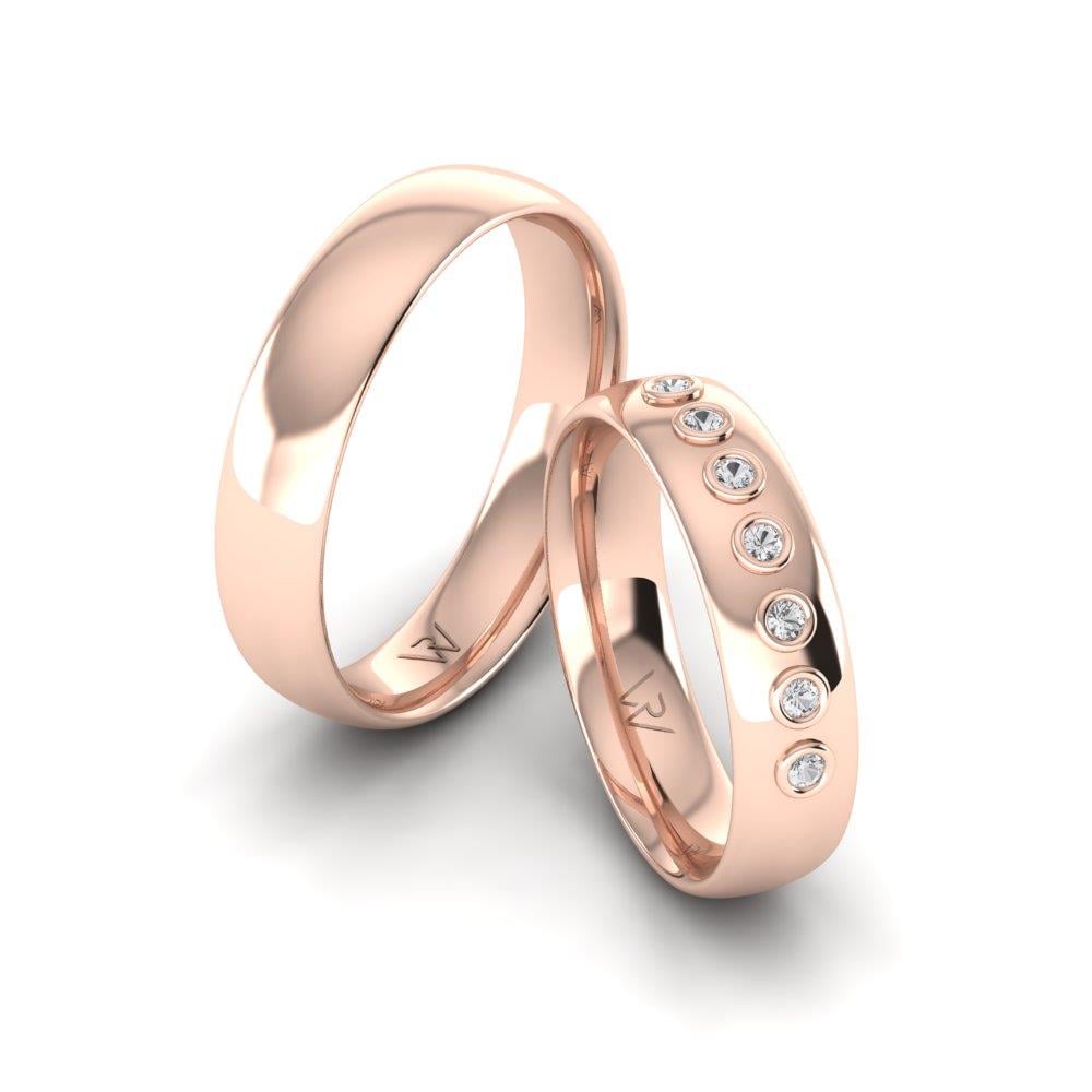 Eheringe mit Steinen InfiniteVow Roségold Dalloz-Kristall