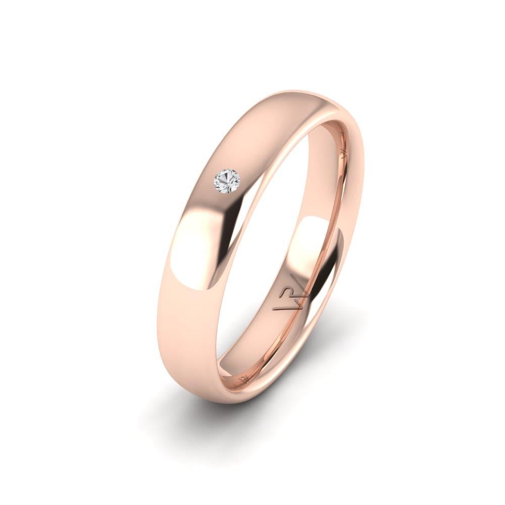 Eheringe mit Steinen für Frauen JoyfulBands Roségold Dalloz-Kristall