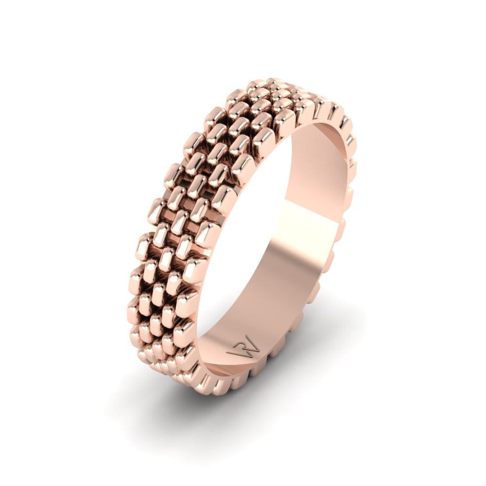 Moderne Eheringe für Männer Lovemeadow Roségold 