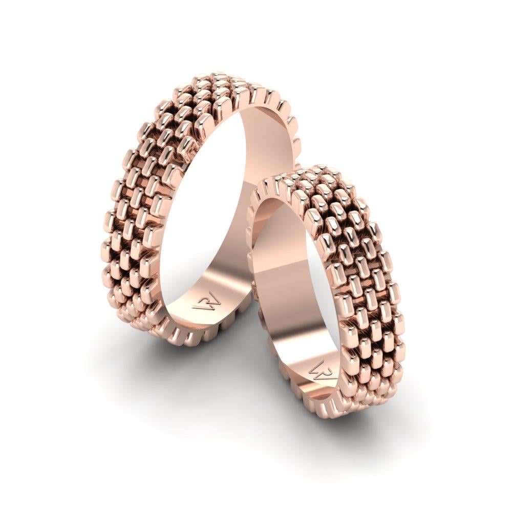 Lovemeadow Moderne Eheringe aus Roségold 