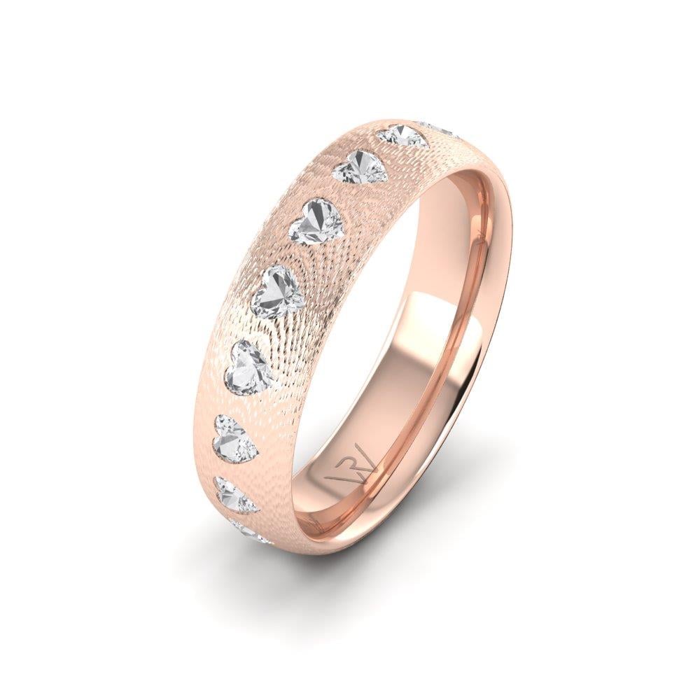 Eheringe mit Steinen für Damen LovePulse Roségold Dalloz-Kristall