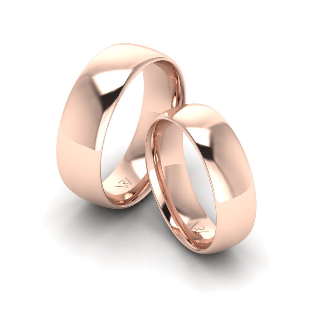Klassische Eheringe aus Roségold von Mystique 