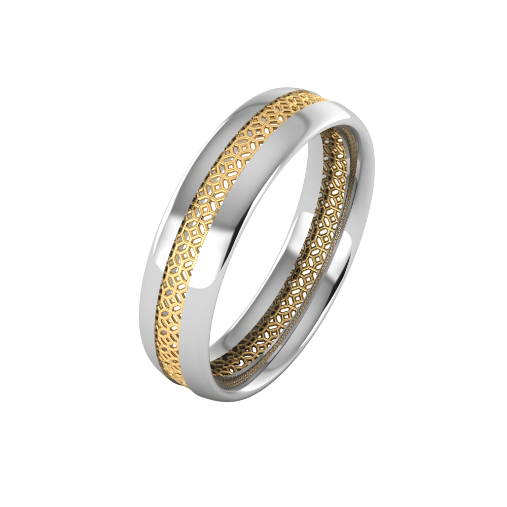 Moderne Eheringe für Damen von Promise aus Weiß- und Gelbgold 