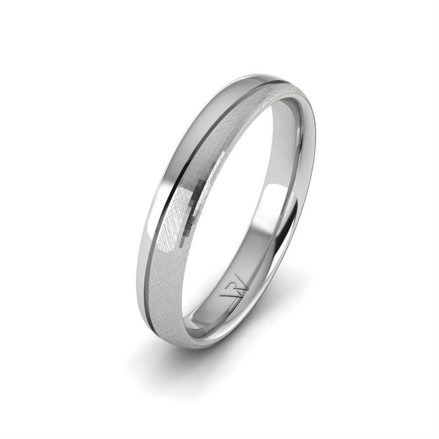 Promisecharm Platin-Herren-Eheringe mit Swarovski-Kristall