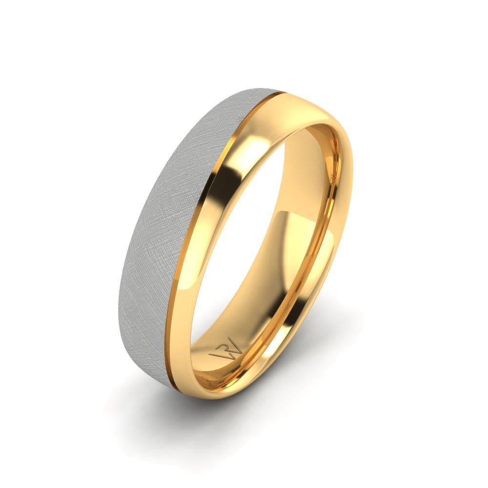 Klassische Herren-Eheringe PureAffection Gelb- und Weißgold 