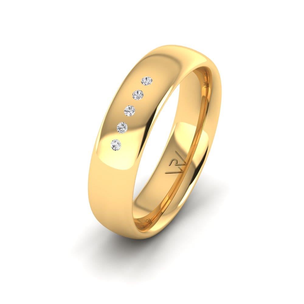 Eheringe mit Steinen für Damen PureHearts Gelbgold Dalloz-Kristall