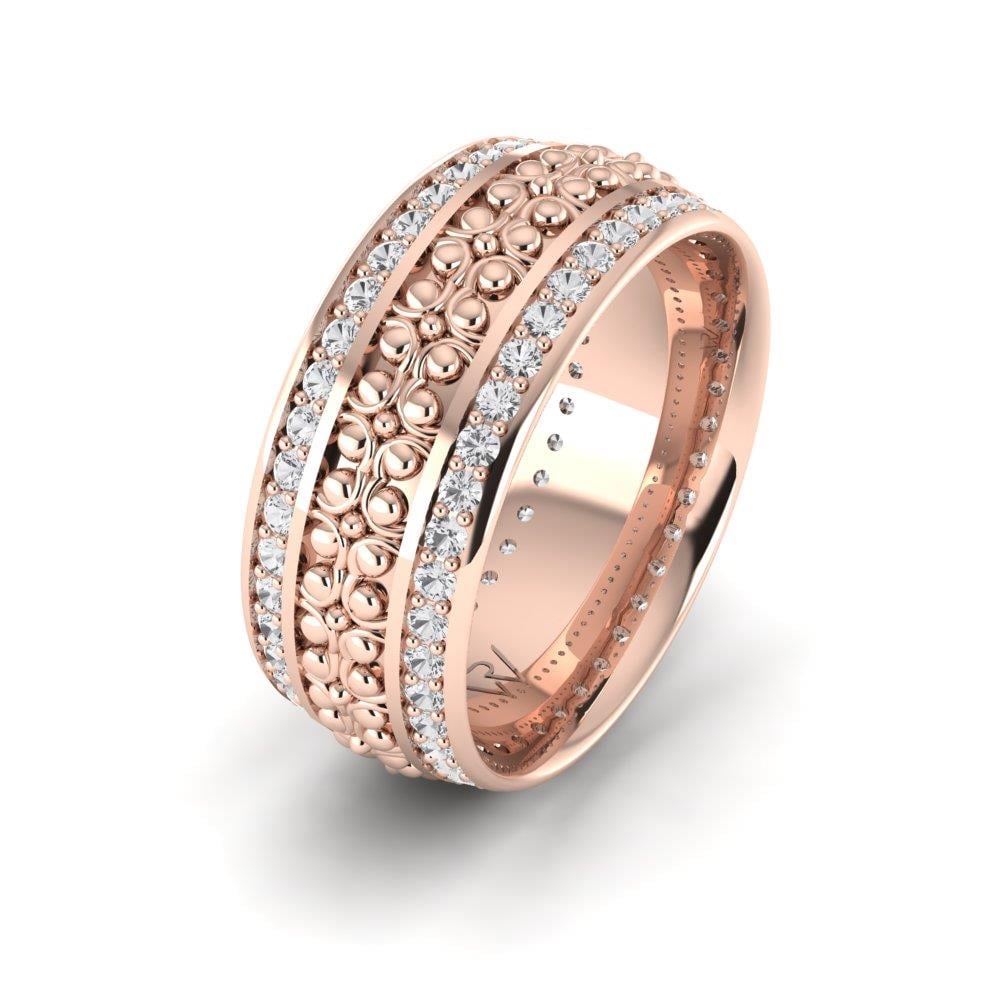 Damen-Eheringe mit Steinen RadiantPromise Roségold Dalloz-Kristall