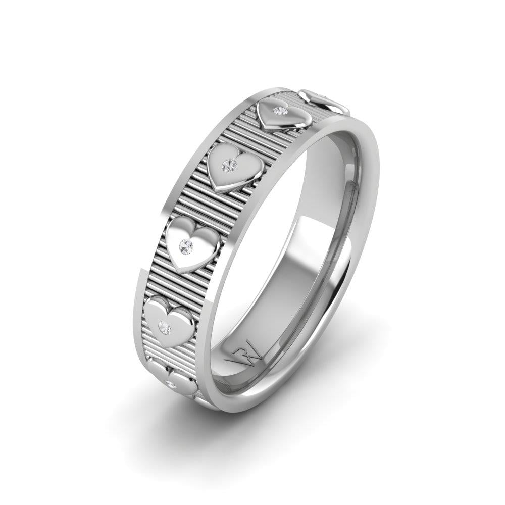 Silberne Eheringe für Damen Radiave Crystal von Dalloz
