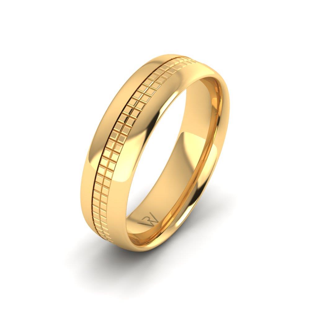 Moderne Eheringe für Herren Romancea Gelbgold 